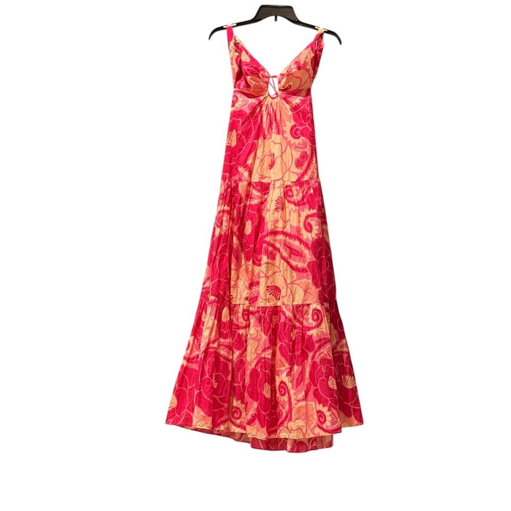 Farm Rio Tropical Groove Cotton Maxi Dress - Pink/Orange - Picture 2 of 5